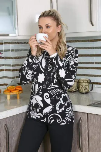 Angelino Women's Long Sleeve Cotton Pajama Set 4171 - 3