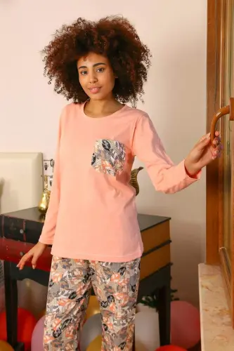 Angelino Women's Long Sleeve Cotton Pyjama Set 4196 - 4