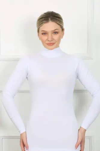 Angelino Women's Long Sleeve Turtleneck Bodysuit 247 - 1