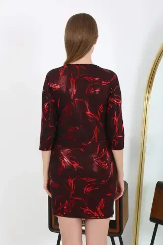 Angelino Women's Micro Fabric Mini Shiny Dress 7421 Red - 6