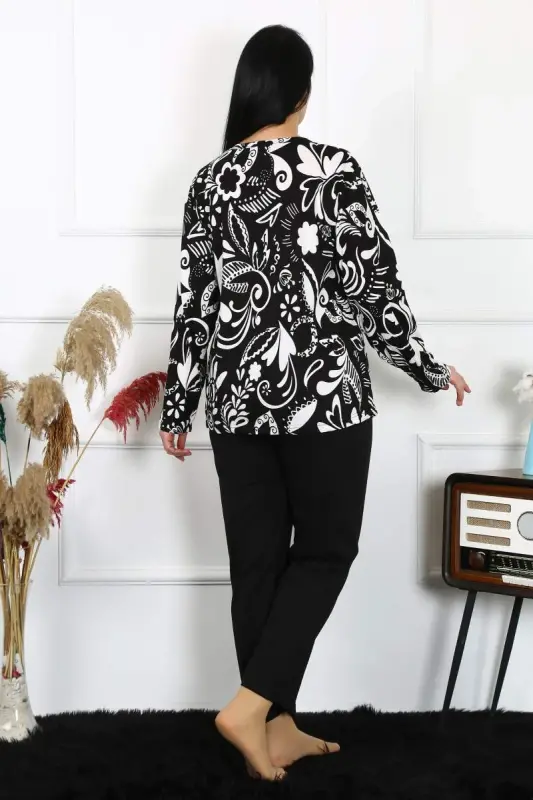 Angelino Women's Plus Size Combed Cotton Long Sleeve Pajama Set 202217 - 4