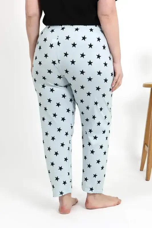 Angelino Women's Plus Size Cotton Bottom Pajamas 27557 Ice Blue - 6