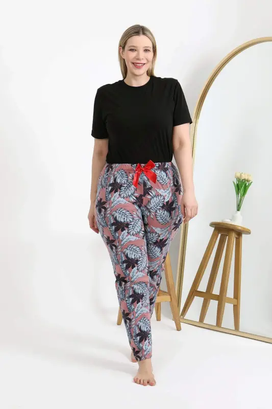 Angelino Women's Plus Size Cotton Bottom Pajamas 27557 Salmon - 5