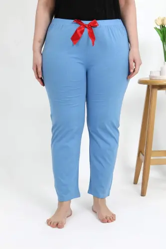 Angelino Women's Plus Size Cotton Bottom Pajamas 27559 Blue - 5