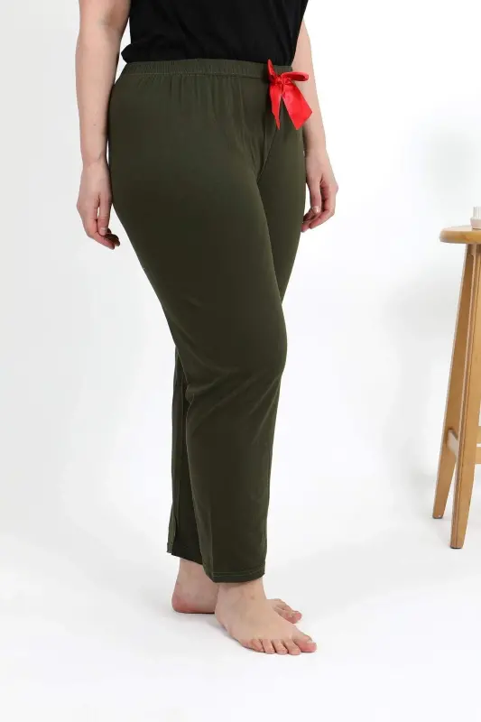 Angelino Women's Plus Size Cotton Bottom Pajamas 27559 Khaki - 2