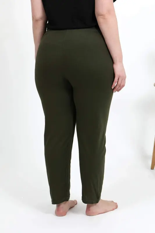 Angelino Women's Plus Size Cotton Bottom Pajamas 27559 Khaki - 6