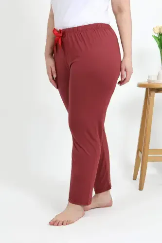 Angelino Women's Plus Size Cotton Bottom Pajamas 27559 Peachpuff - BÜYÜKBEDENIZ (1)