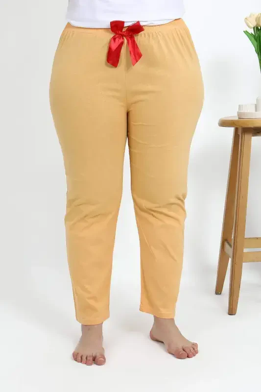 Angelino Women's Plus Size Cotton Bottom Pajamas 27559 Yellow - 7