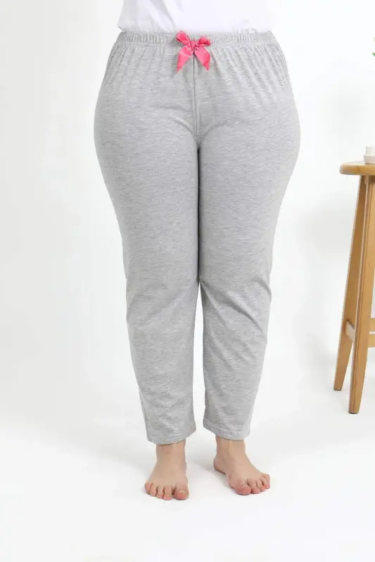 Angelino Women's Plus Size Cotton Bottom Pajamas 27560 Gray - 4