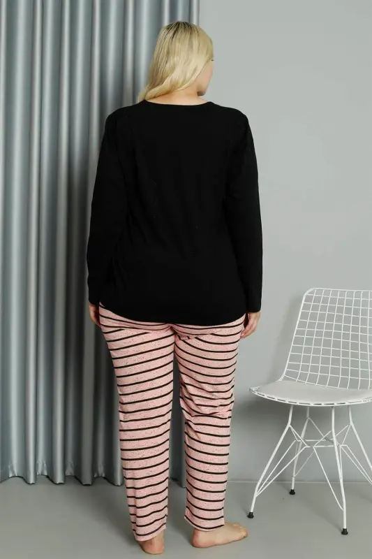 Angelino Women's Plus Size Cotton Long Sleeve Pajama Set 202210 - 10