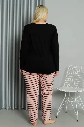 Angelino Women's Plus Size Cotton Long Sleeve Pajama Set 202210 - 5