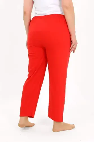 Angelino Women's Plus Size Cotton Pajama Bottoms Red 27560 - 6