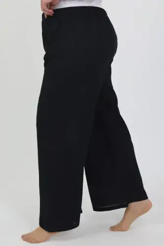 Angelino Women's Plus Size Crinkle Pants 210076 Navy Blue - 4