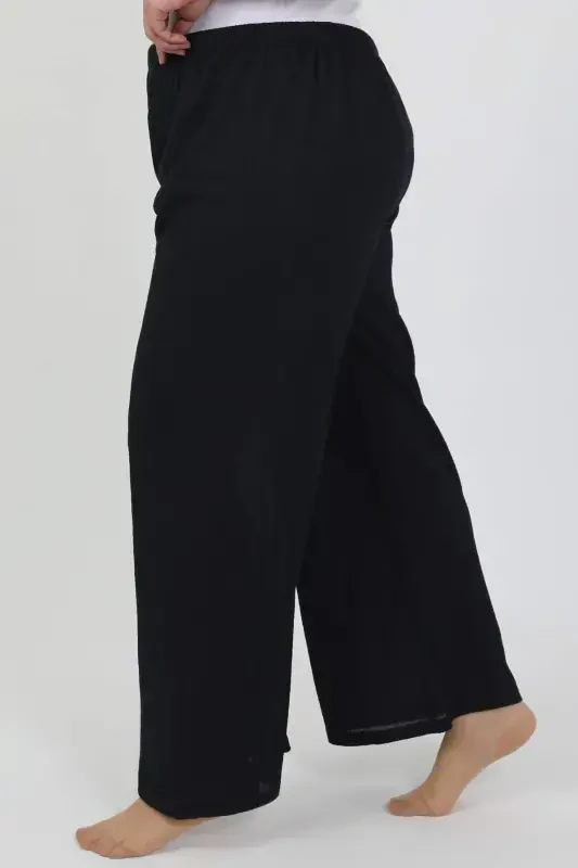 Angelino Women's Plus Size Crinkle Pants 210076 Navy Blue - 4