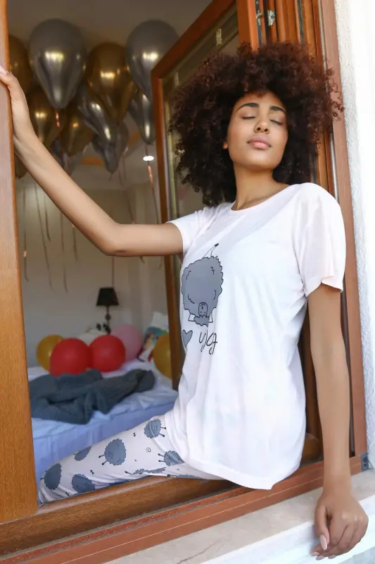 Angelino Women's Short Sleeve Pajama Set 20410 - 3