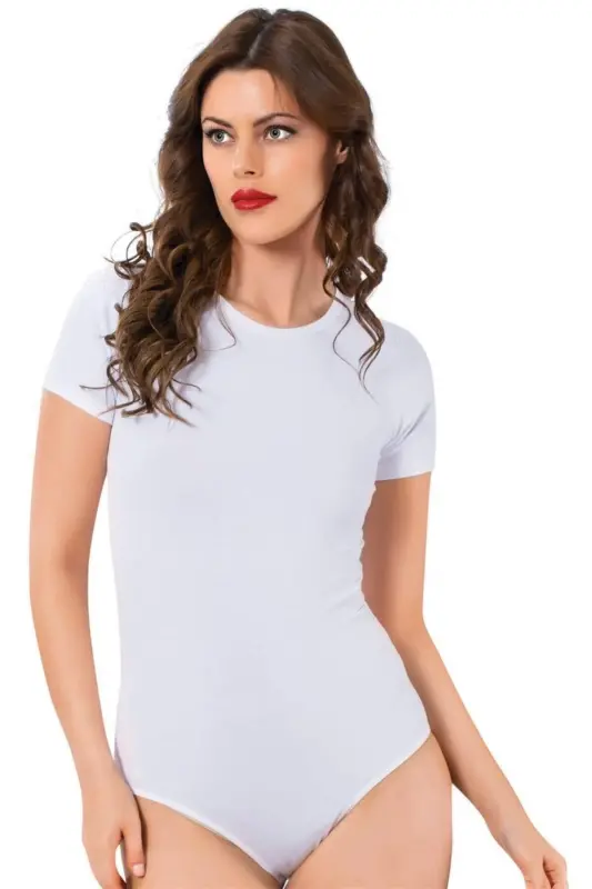 Angelino Women's Short Sleeve Snap Bodysuit 242 - 1