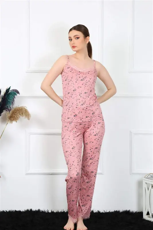 Angelino Women's Spaghetti Strap Powder Pajama Set 4137 - 4