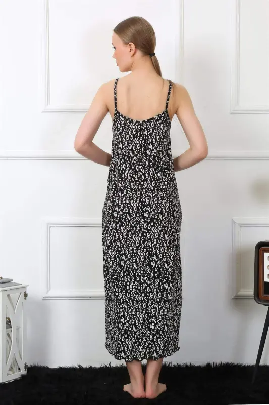 Angelino Women's String Strap Long Nightgown 824 - 4