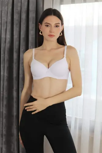 Angelino Women's Support Balconette Bra 2009 White - 4