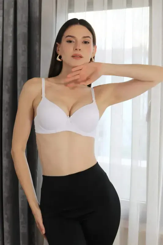 Angelino Women's Support Balconette Bra 2009 White - 6