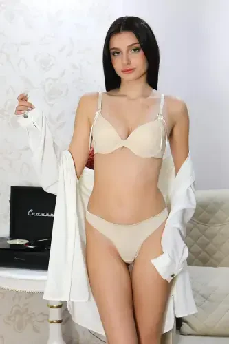 Angelino Women's Support Bra Set 3713 Nude - 3