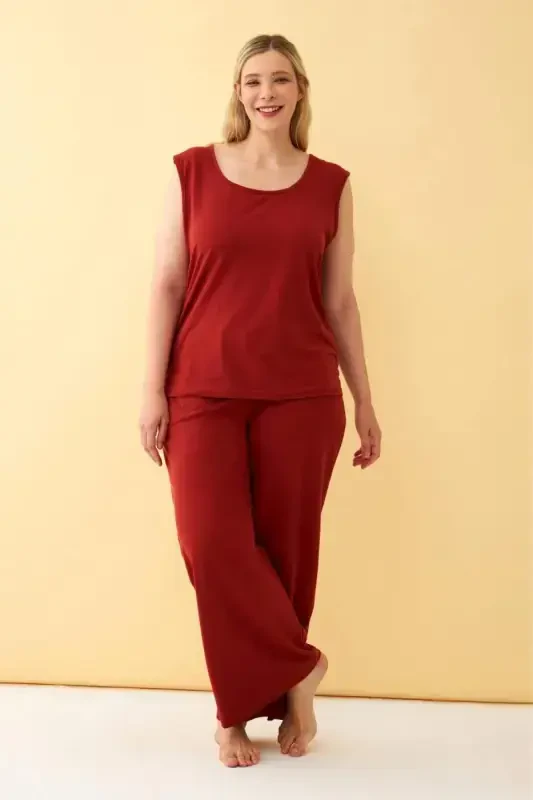 Angelino Women's Tile Plus Size Knitted Set - 4