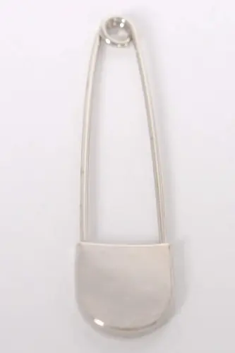 Angelino Yaka Gümüş İskoç İğne Broş - 1