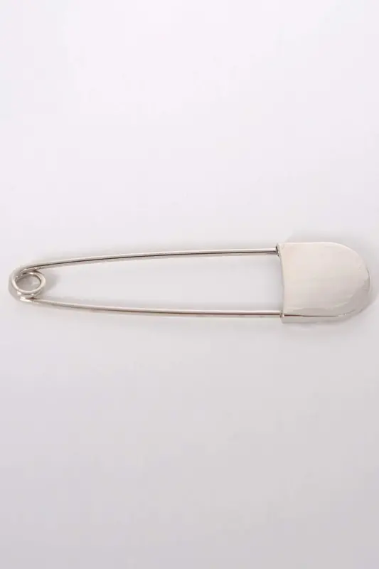 Angelino Yaka Gümüş İskoç İğne Broş - 4