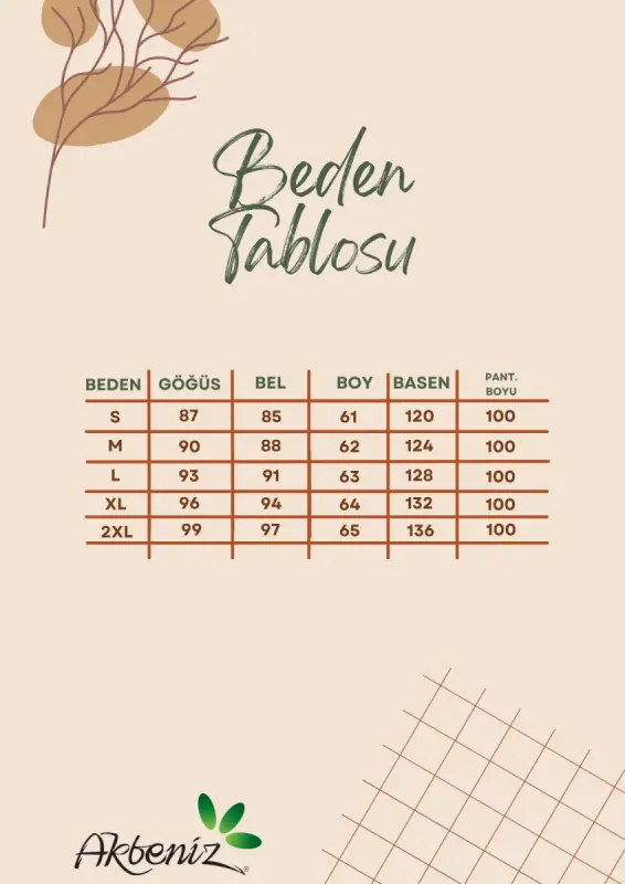 Angelino yengsiz, minimal, yumshoq teksturali pijamalar to'plami, xaki - BÜYÜKBEDENIZ