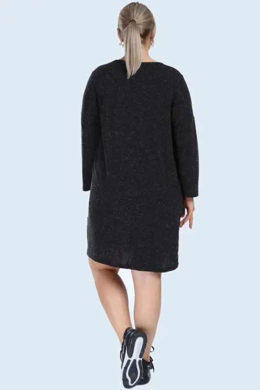 Angelino Young Plus Size Winter Soft Anthracite Dress AS06 - 6