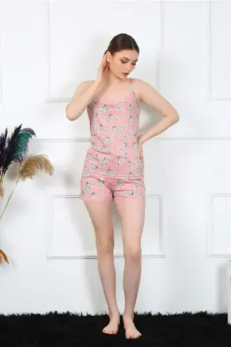 Angelino Женский комплект с топом на бретельках и шортами 3598 - 1