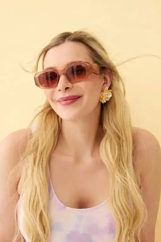 Angelino Женский Розовый Узорчатый Большой Размер Цельный Купальник - 3