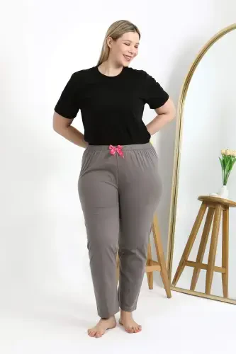 Angelino Женский Хлопковый Большой Размер Нижняя Пижама 27559 Норка - 3