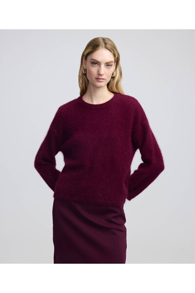 Angora Wool Plush Sweater - 1