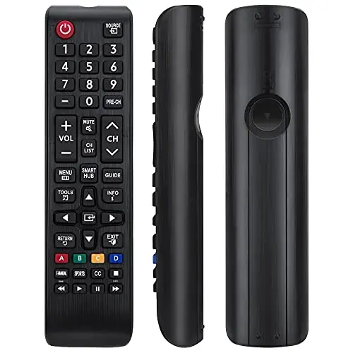 Angrox Universal Remote Control for Samsung-TV-Remote All Samsung LCD LED HDTV 3D Smart TVs Models | for Samsung BN59-01199F & more - stable long-range, full function, compact, easy grip, no setup, batteries not included 