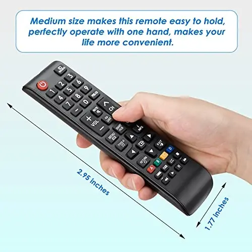 for Samsung TV Remote All Samsung LCD LED HDTV 3D Smart TVs by Angrox | Universal remote for all Samsung TVs (Smart/LED/QLED/4K). 50ft range, no setup, uses 2 AAA batteries - 4