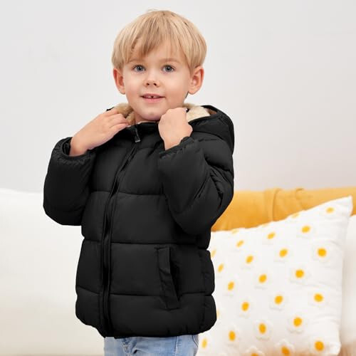 ANHDM Baby Boys Girls Thicken Winter Coat Toddler Fleece Warm Hooded Jacket Clothes 2024 - 6