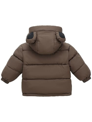 ANHDM Toddler Boys Girls Thicken Winter Coat Baby Fleece Warm Cute Bear Ear Hooded Jacket Clothes 2024 - 3