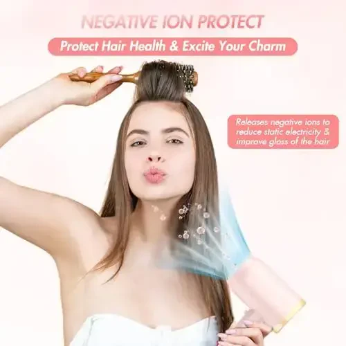 ANIEKIN Hair Dryer, 1875 Watts Fast Drying Blow Dryer with Diffuser and Concentrator, Compact Lightweight Hair Dryer for Women and Men - 3