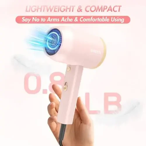 ANIEKIN Hair Dryer, 1875 Watts Fast Drying Blow Dryer with Diffuser and Concentrator, Compact Lightweight Hair Dryer for Women and Men - 6