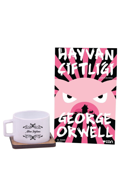 Animal Farm Book - Coffee Mug Gift Set / Birthday Gift - KITAPLI HEDIYE