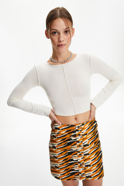 Animal print A-line mini skirt - 9