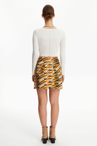 Animal print A-line mini skirt - 11