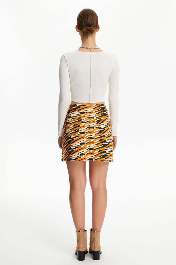 Animal print A-line mini skirt - 11