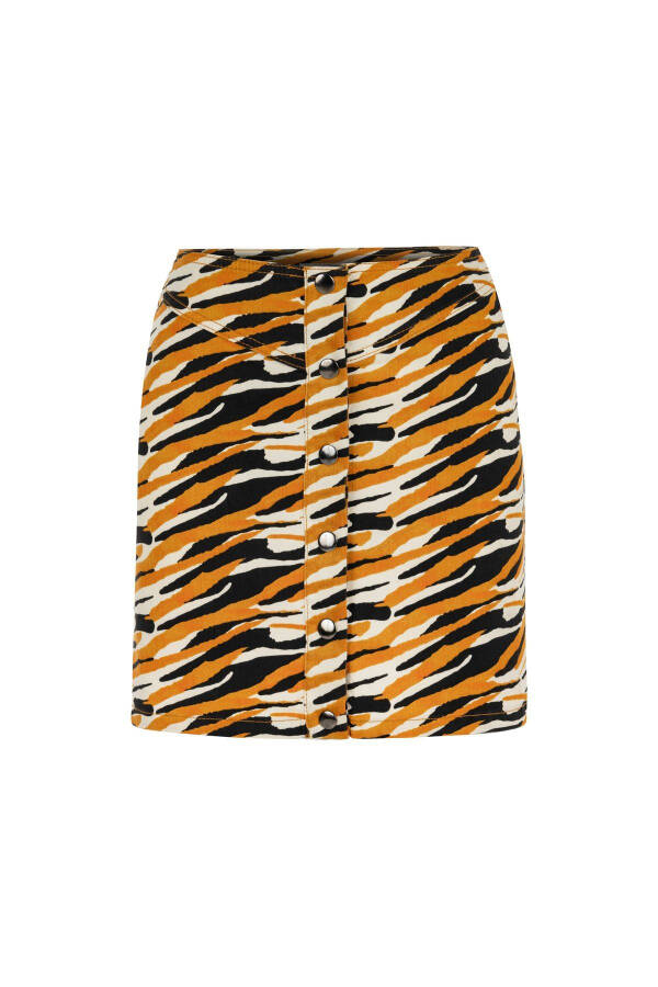 Animal print A-line mini skirt - 13