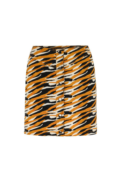 Animal print A-line mini skirt - 6