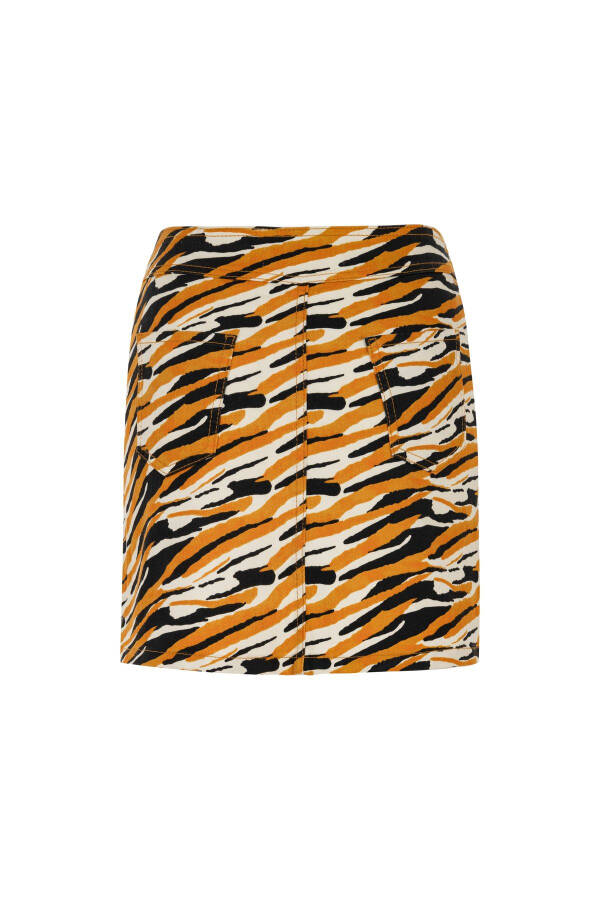 Animal print A-line mini skirt - 7