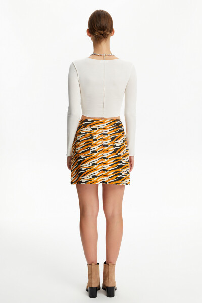 Animal print A-line mini skirt - 18