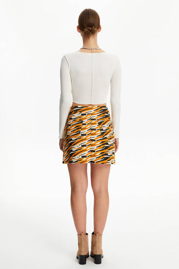 Animal print A-line mini skirt - 18