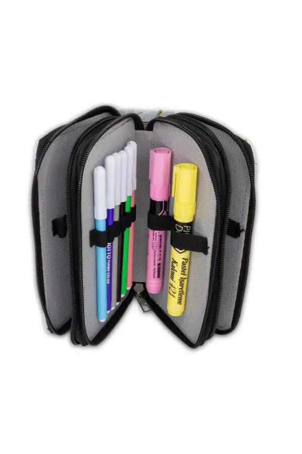 Anime-manga Harry Potter Themed Three-Compartment Vegan Leather Pencil Case - 10